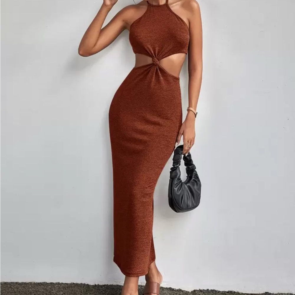 Halter Maxi Dress -  Cut-Out detail